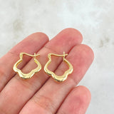 Candongas Flor Trebol 3.6gr / 2cm / Oro 18K