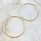 Hoop Earrings Hoop 4.95gr / 6cm / 18K Yellow Gold ©