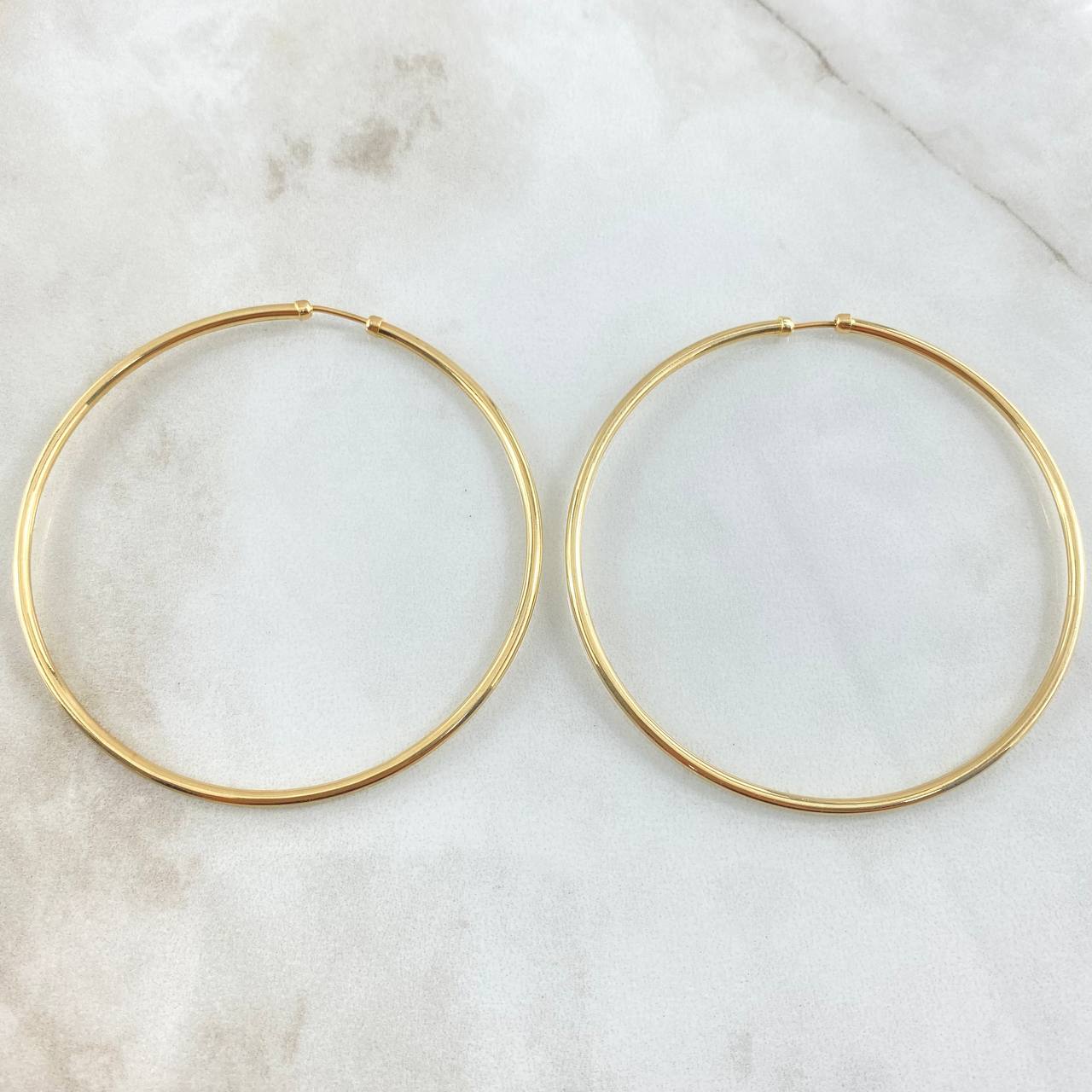 Hoop Earrings Hoop 4.95gr / 6cm / 18K Yellow Gold ©