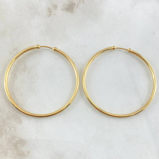 Hoop Earrings Hoop 3.25gr / 4.2cm / 18K Yellow Gold ©