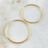Hoop Earrings Hoop 3.25gr / 4.2cm / 18K Yellow Gold ©