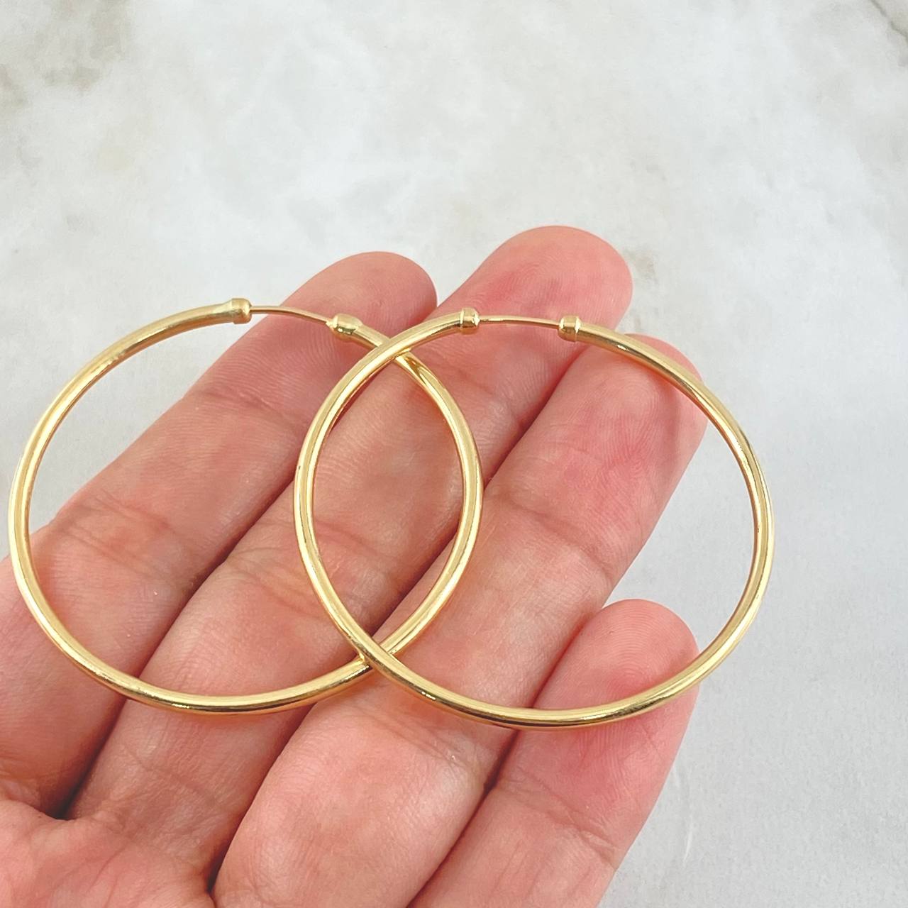 Hoop Earrings Hoop 3.25gr / 4.2cm / 18K Yellow Gold ©