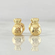 Stud Earrings Money Bag 0.65gr / 18K Yellow Gold