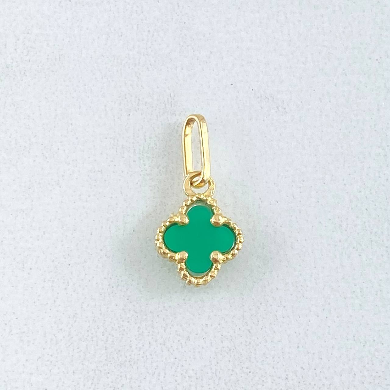 Clover Pendant 0.6gr / 1.5cm / Nac.Esp. 18K Gold ©