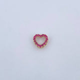 Pendant Heart Silhouette 0.95gr / 1cm / Rubies 39 Pts 18K Yellow Gold (Jewel) &
