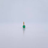 Pendant Round 0.3gr / 0.7cm / Emerald 7 Pts 18K Yellow Gold (Jewel) &