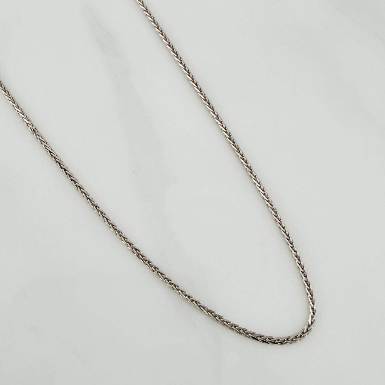 Cadena Franco 3.95gr / 18 in / 1mm Oro Blanco +3 18K &
