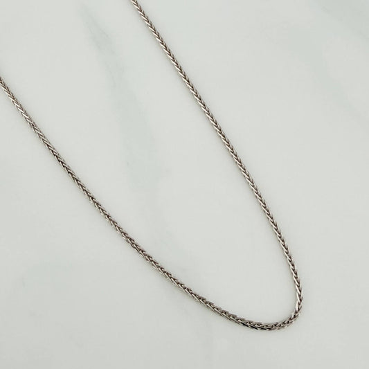 Cadena Franco 3.95gr / 17 3/4 in / 1.04mm Oro Blanco +3 18K %