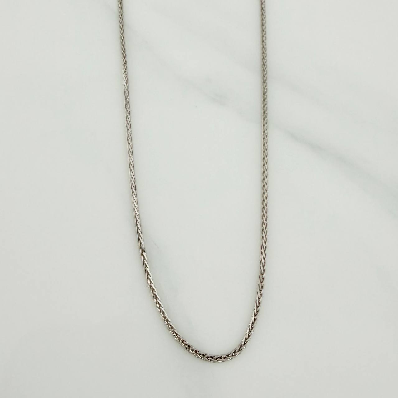 Cadena Franco 3.95gr / 17 3/4 in / 1.04mm Oro Blanco +3 18K %