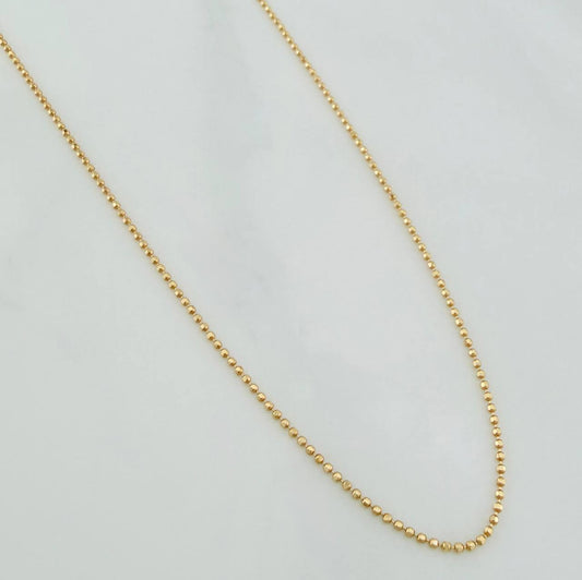 Cadena Militar 1.85gr / 18 in / 0.7mm Oro Amarillo +3 18K %