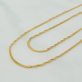 Cadena Sedusa Entorchada 1.65gr / 16 in / 1.15mm Oro Amarillo +3 18K &