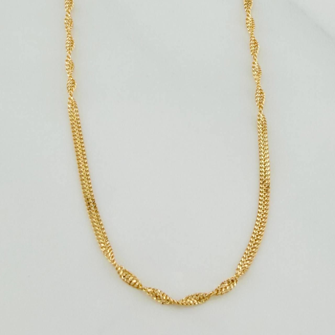 Cadena Sedusa Entorchada 1.7gr / 16 in / 1.2mm Oro Amarillo +3 18K &