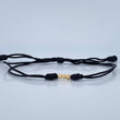 Black Woven Bracelet 0.15gr / 18K Gold &