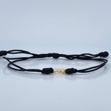 Black Woven Bracelet 0.15gr / 18K Gold &
