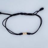 Black Woven Bracelet 0.15gr / 18K Gold &