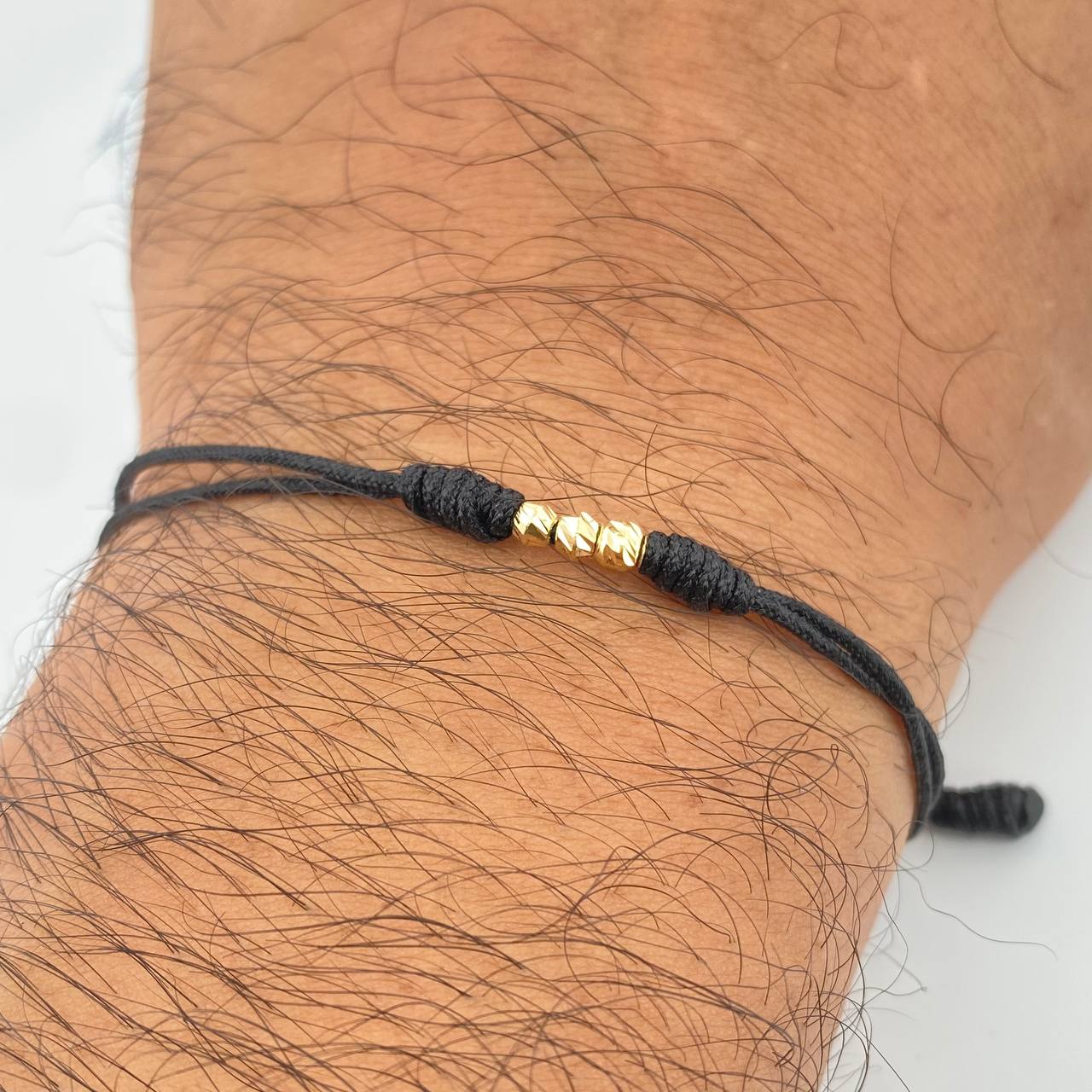 Black Woven Bracelet 0.15gr / 18K Gold &