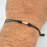 Black Woven Bracelet 0.15gr / 18K Gold &