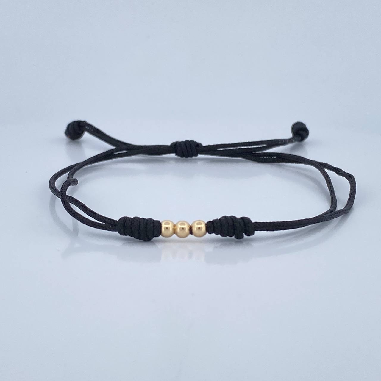 Black Woven Bracelet 0.1gr / 18K Gold &