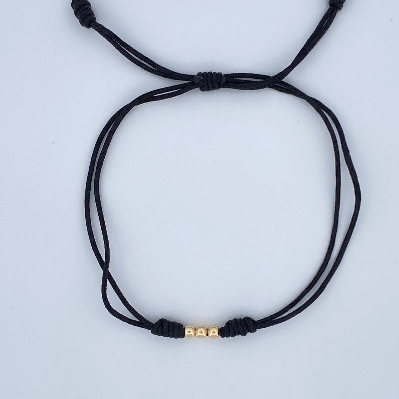 Black Woven Bracelet 0.1gr / 18K Gold &