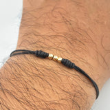 Black Woven Bracelet 0.1gr / 18K Gold &