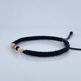 Black Woven Bracelet 0.2gr / 18K Gold &