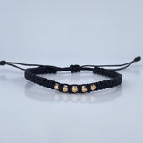 Black Woven Bracelet 0.2gr / 18K Gold &