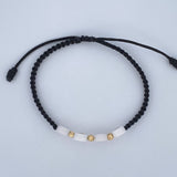 Black Woven Bracelet Mama 0.15gr / 18K Gold &