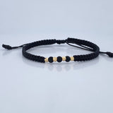 Black Woven Bracelet 0.2gr / 18K Gold &
