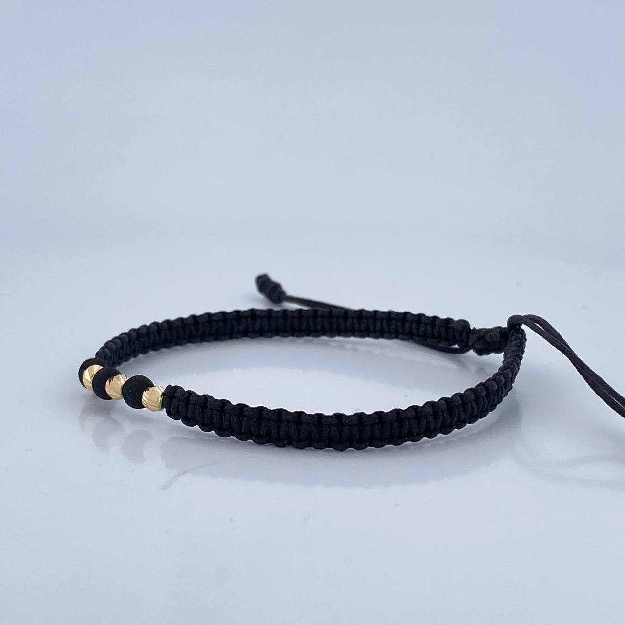 Black Woven Bracelet 0.2gr / 18K Gold &