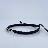 Black Woven Bracelet 0.2gr / 18K Gold &