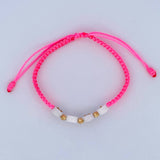 Pink Woven Bracelet Mami 0.15gr / 18K Gold &