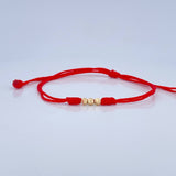 Red Woven Bracelet 0.15gr / 18K Gold &