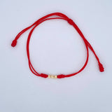 Red Woven Bracelet 0.15gr / 18K Gold &