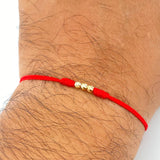 Red Woven Bracelet 0.15gr / 18K Gold &