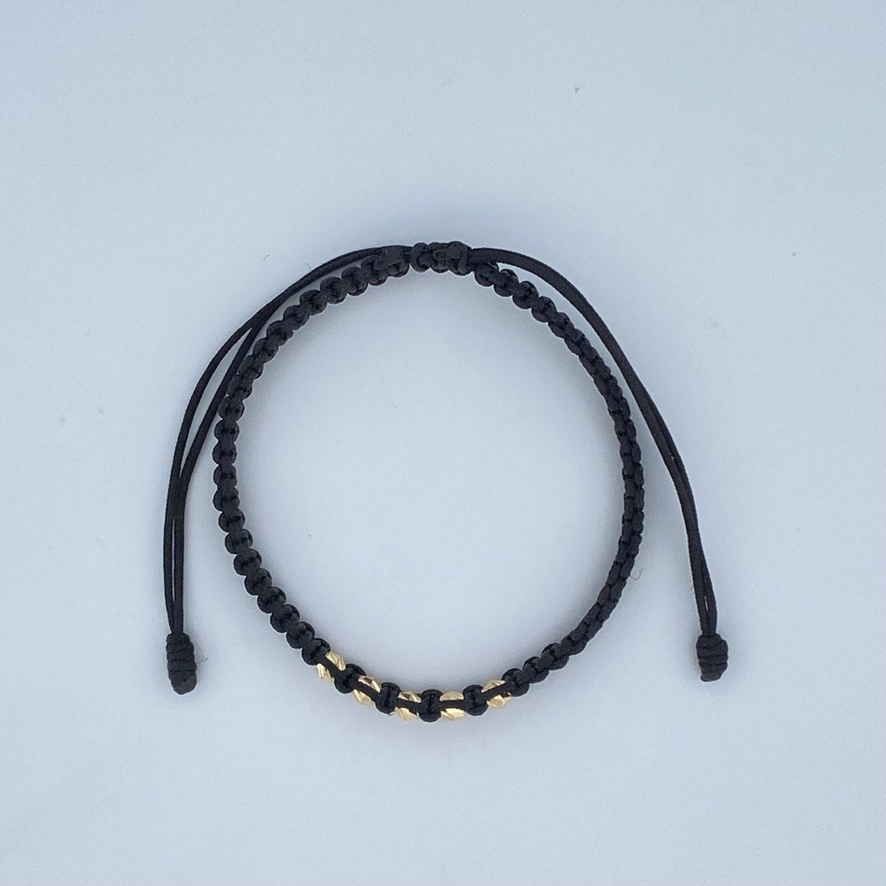 Black Woven Bracelet 0.2gr / 18K Gold &