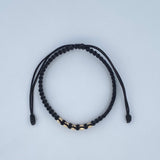 Black Woven Bracelet 0.2gr / 18K Gold &