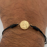Black Woven San Benito Bracelet 0.75gr / 18K Gold &