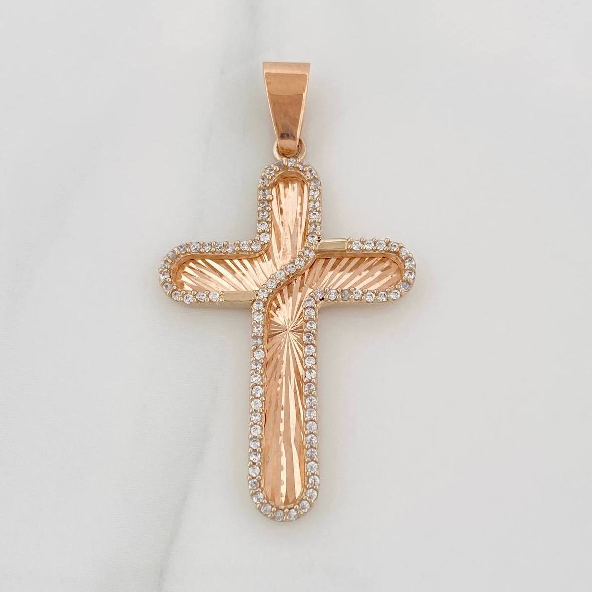 Dije Cruz 5.15g / 1 3/4 in Oro Rosa 18K