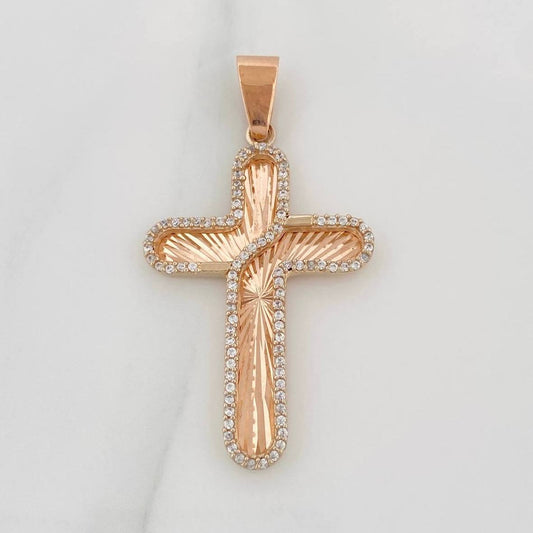 Dije Cruz 5.15g / 1 3/4 in Oro Rosa 18K