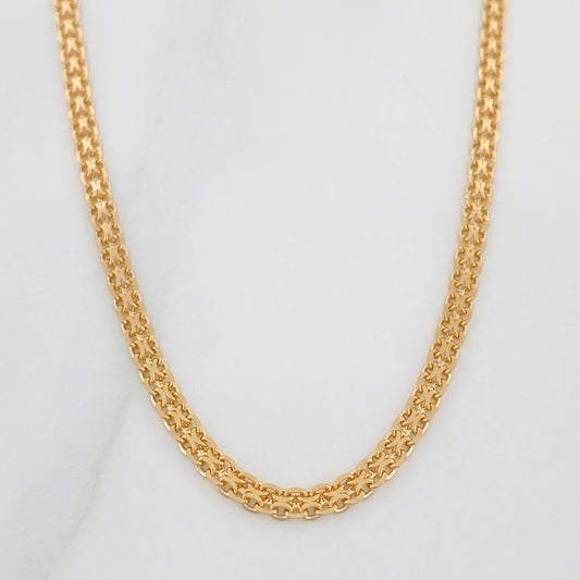 Cadena China 7.05g / 22 in / 2.4mm Oro Amarillo 18K