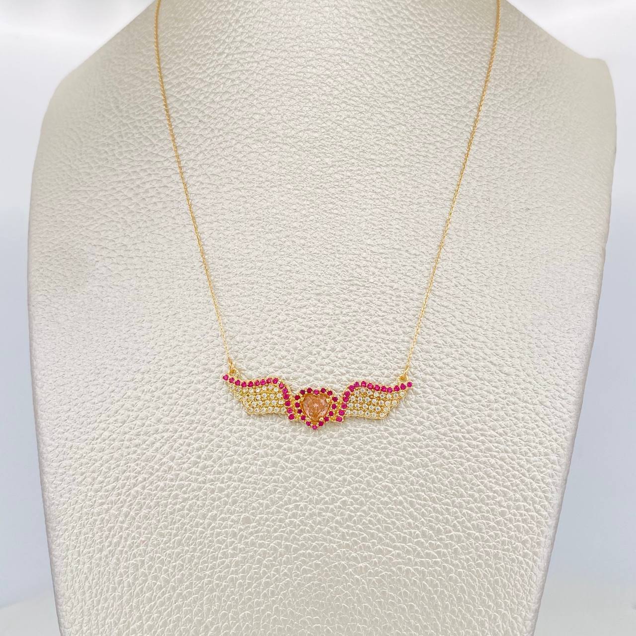 Classic Link Chain Heart Wings 4.25g / 22 in / 0.4mm 18K Yellow Gold