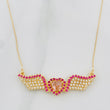 Classic Link Chain Heart Wings 4.25g / 22 in / 0.4mm 18K Yellow Gold