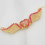 Classic Link Chain Heart Wings 4.25g / 22 in / 0.4mm 18K Yellow Gold