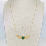 Cadena Aro Seguido Corazón Alas 4g / 22 in / 0.4mm Oro Amarillo 18K