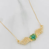 Cadena Aro Seguido Corazón Alas 3.95g / 22 in / 0.4mm Oro Amarillo 18K