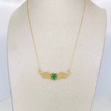 Cadena Aro Seguido Corazón Alas 3.95g / 22 in / 0.4mm Oro Amarillo 18K