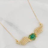 Cadena Aro Seguido Alas Corazon 4.3g / 18 in / 0.76mm Oro Amarillo 18K