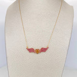 Cadena Aro Seguido Alas Corazon 4.15g / 18 in / 0.76mm Oro Amarillo 18K