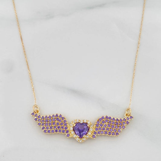 Cadena Aro Seguido Alas Corazon 3.85g / 18 in / 0.76mm Oro Amarillo 18K