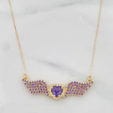Cadena Aro Seguido Alas Corazon 3.85g / 18 in / 0.76mm Oro Amarillo 18K